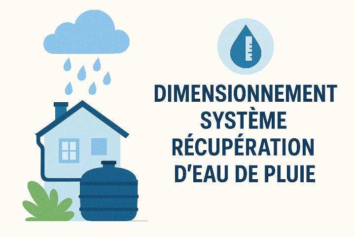Illustration pour dimensionnement système récupération d’eau de pluie